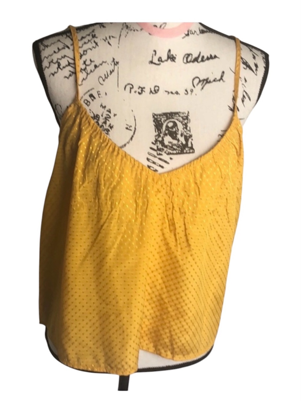 NSR Cami Tank Top Mustard Women’s Summer 2019 Blouse Size L